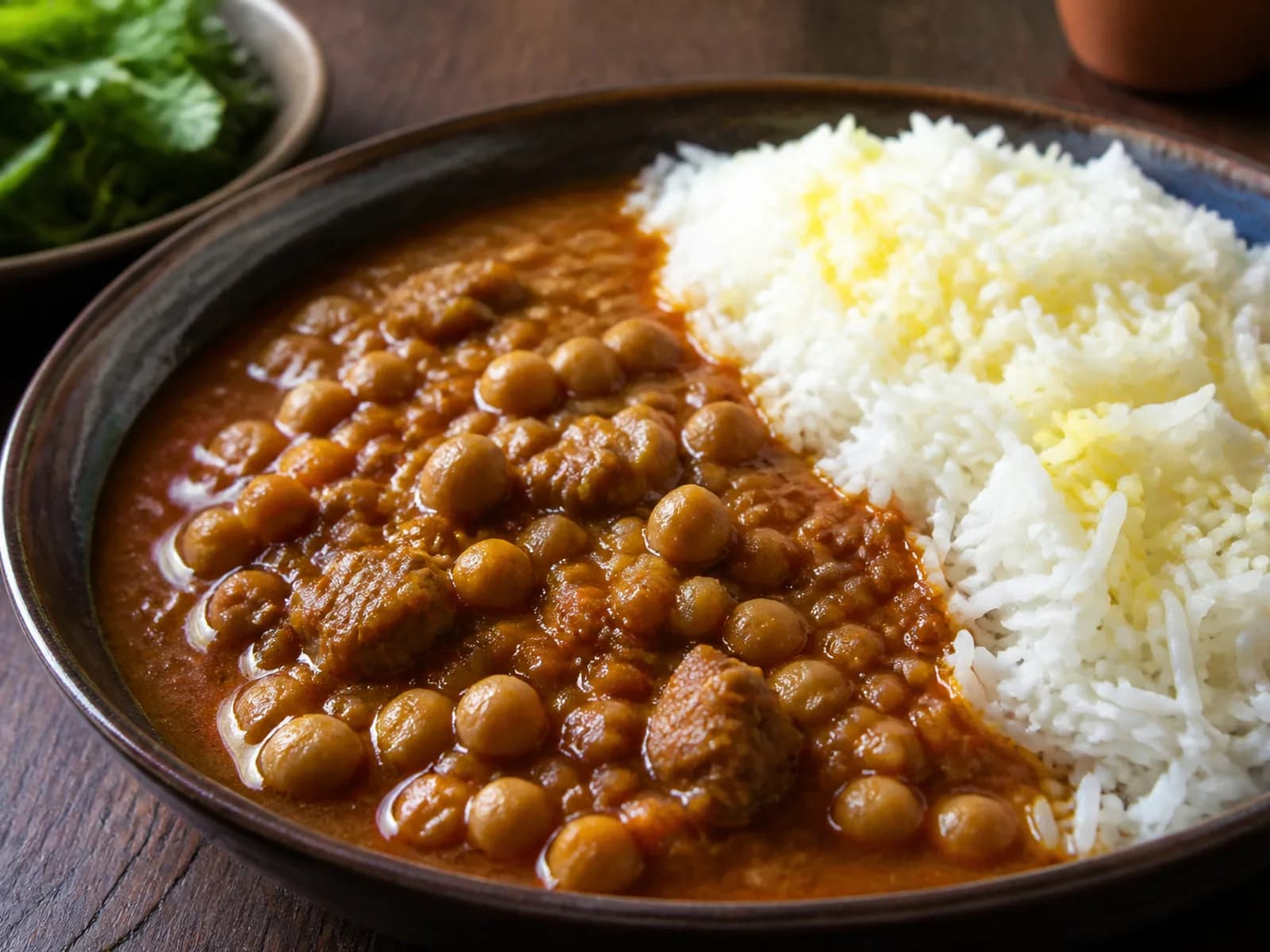 Gheymeh stew with chickpeas