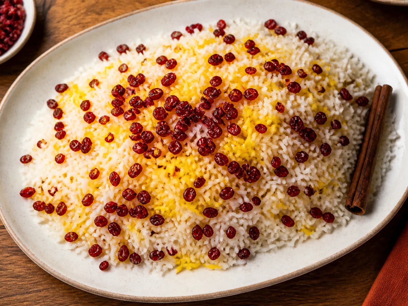 Barberry rice with chicken stock